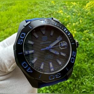 Tag Heuer Aquaracer Black Blue Titanium Ceramic 43mm Automatic WAY208B.FC6382